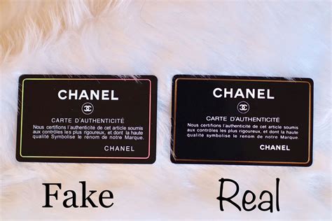 chanel carte d'authenticite check